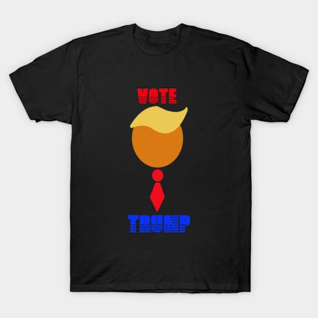 Vote Trump: Trump Hair Design with Tie T-Shirt by GoogsInkBlot